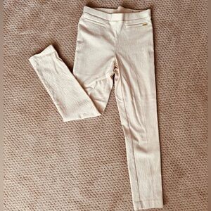 Jones New York cream paisley Textured pants leggings small